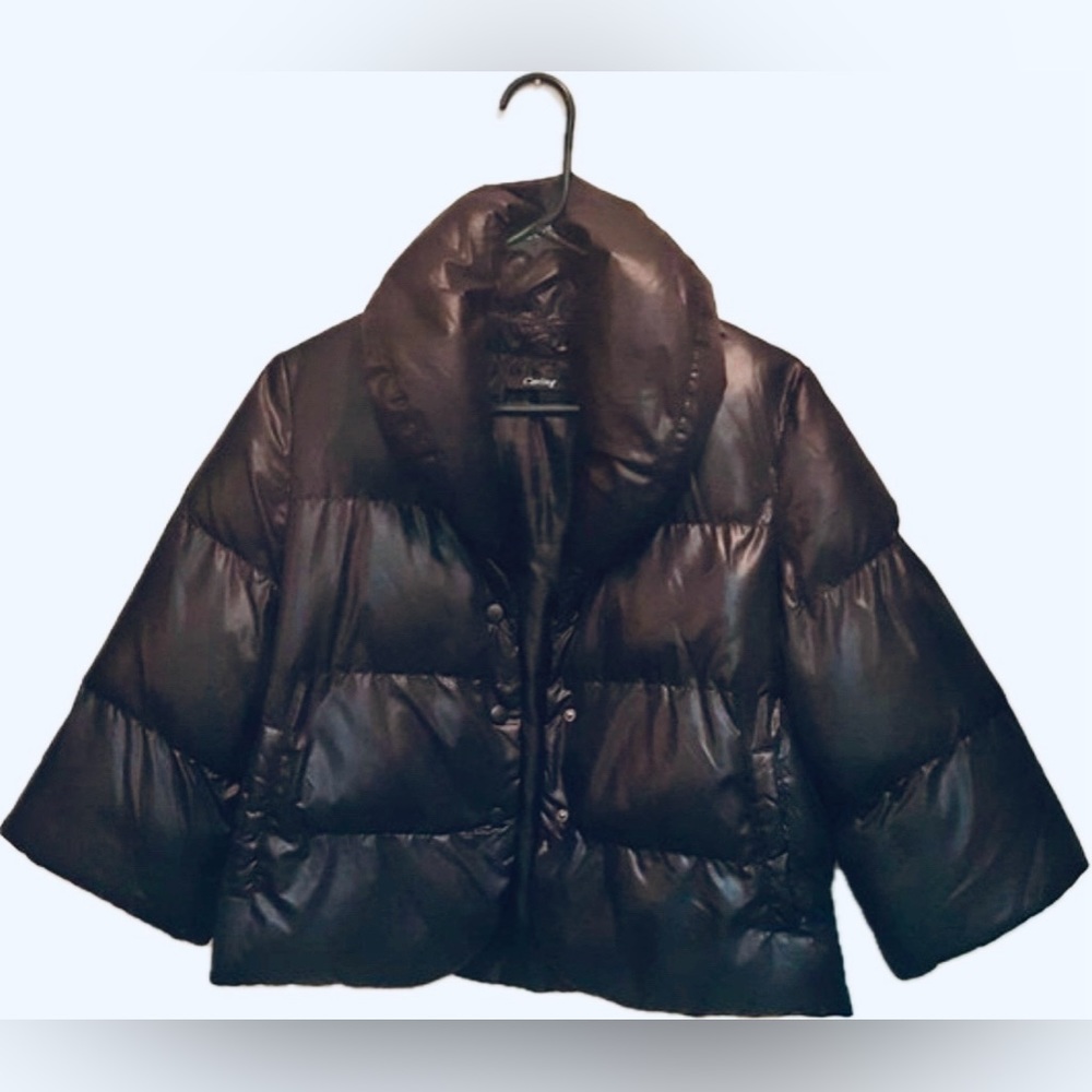 ⭐️VINTAGE CARLING⭐️NWOT PUFFER QUILTED CROPPED JACKET W/3/4 SLVS SIZE:SMALL